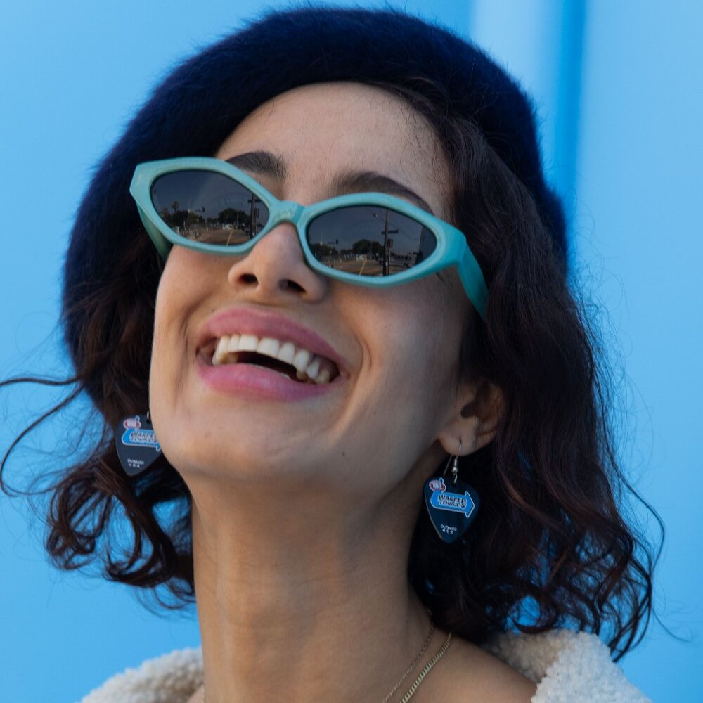 Vintage Guitar Pick Earrings- 2005 Black Warped Tour